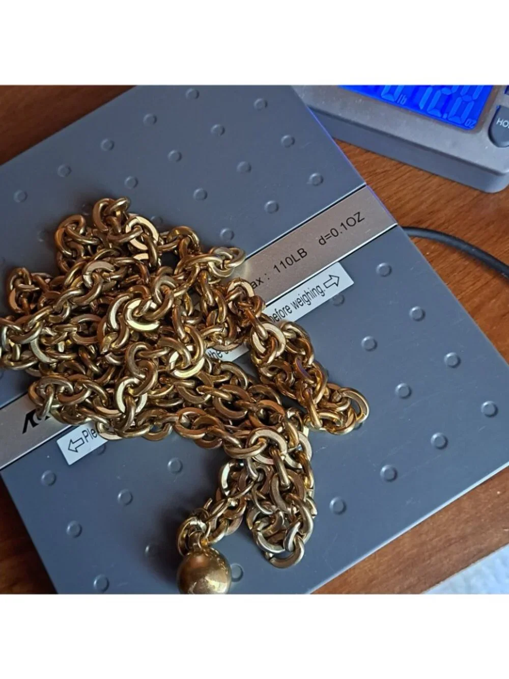 VTG‎ Womens 3 Tier Chain Belt Heavy Gold Triple Layer Adjust to 36